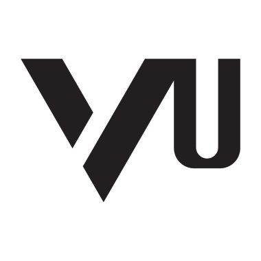 vu ilk harf vektör logosu