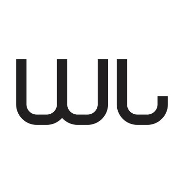 wl ilk harf vektör logosu