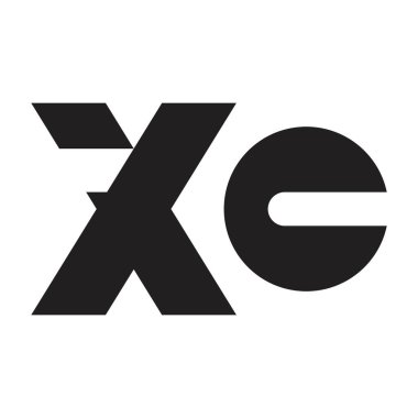 xc ilk harf vektör logosu