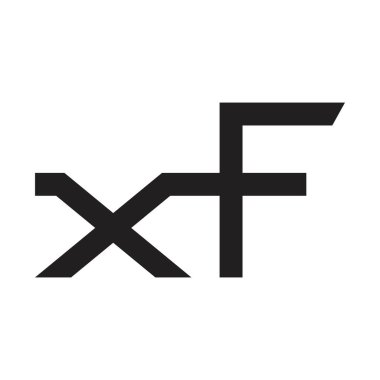 xf ilk harf vektör logosu