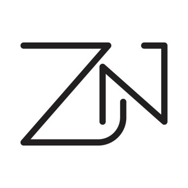 zn ilk harf vektör logosu