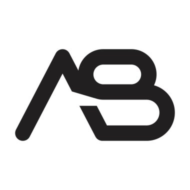ab ilk harf vektör logosu