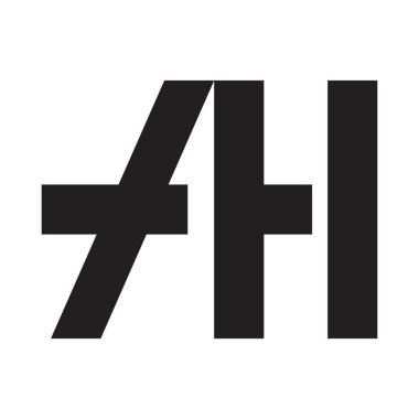 ah ilk harf vektör logosu