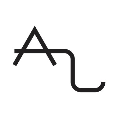 al ilk harf vektör logosu