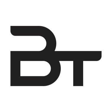 bt ilk harf vektör logosu