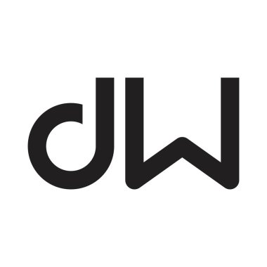 dw ilk harf vektör logosu