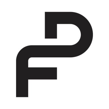 fd ilk harf vektör logosu