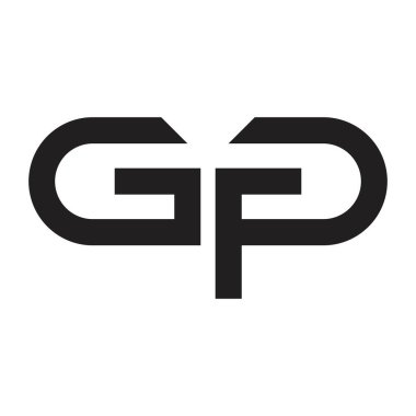 gp ilk harf vektör logosu