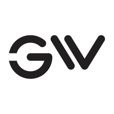 gw ilk harf vektör logosu