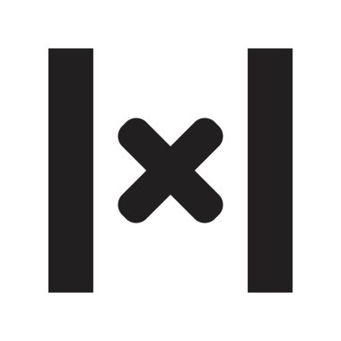 hx ilk harf vektör logosu