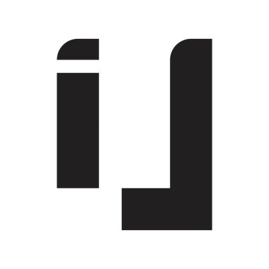 ij ilk harf vektör logosu