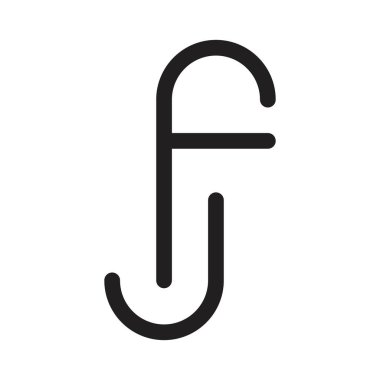 jf ilk harf vektör logosu