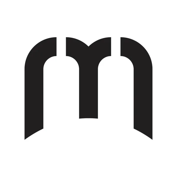 M初期文字ベクトルロゴ — ストックベクタ