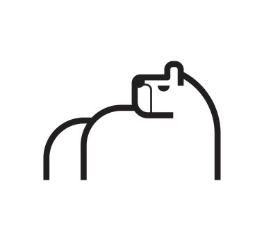 ayı logo vektör tasarım şablonu