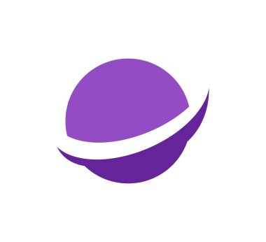 Yörünge gezegen logo vektör tasarım şablonu