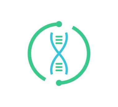 DNA teknik logo vektör tasarım şablonu