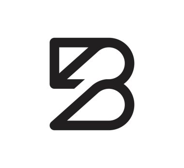 b logo vektör tasarım şablonu