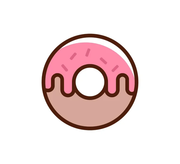 Modelo Design Vetor Logotipo Donut —  Vetores de Stock