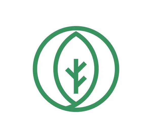 Hoja Del Mundo Logotipo Vector Diseño Plantilla — Vector de stock