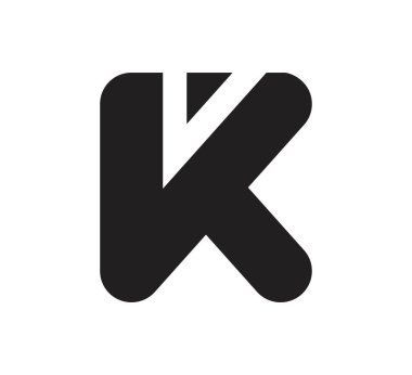 k logo vektör tasarım şablonu