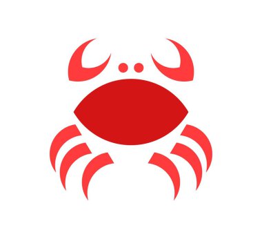 Yengeç logosu vektör tasarım şablonu