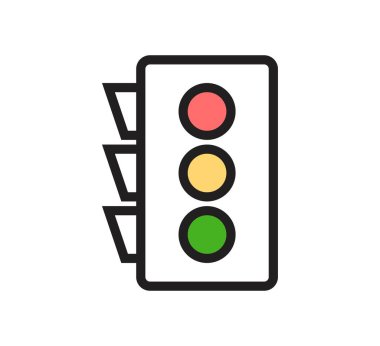 Trafik ışığı logo vektör tasarım şablonu