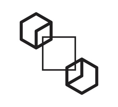 blockchain logo vektör tasarım şablonu