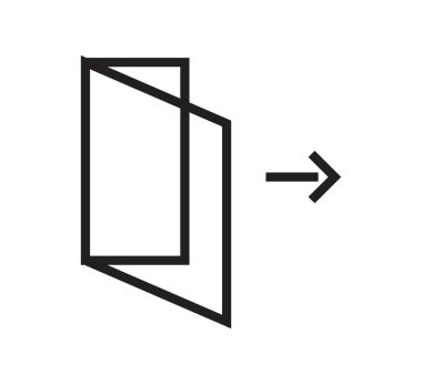 Çıkış logo vektör tasarım şablonu