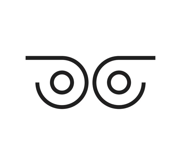 Modelo Design Vetor Logotipo Olho Coruja — Vetor de Stock