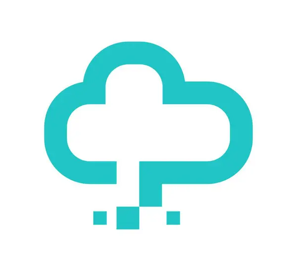Modèle Conception Vectorielle Logo Données Cloud — Image vectorielle
