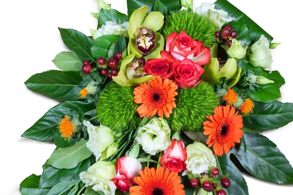 Ovanifrån Färgglada Blomsterarrangemang — Stockfoto