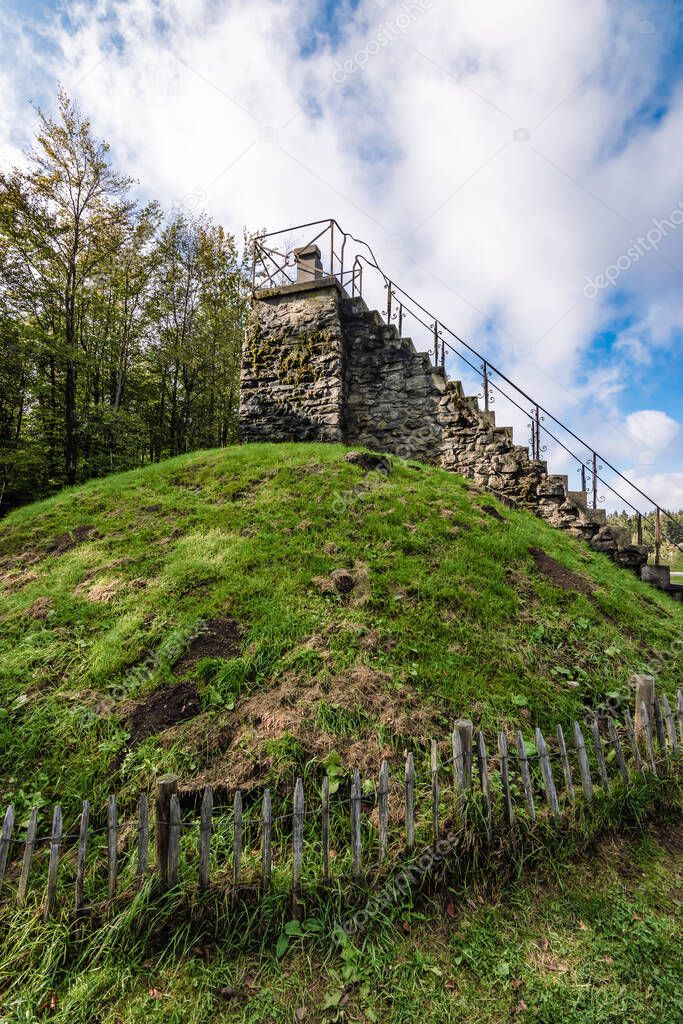 Signal de Botrange, the highest point in Belgium. Located in the Ardennes.