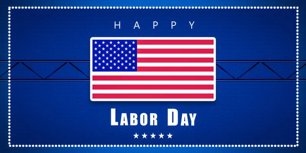 Labor Day, Patriotic september holiday and celebration illustration card with American Flag board.