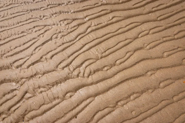 Rippled Fundo Textura Areia Praia Molhada — Fotografia de Stock