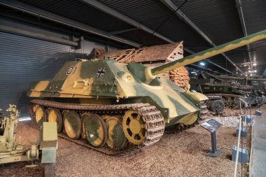 Duxford İngiltere Mayıs 2021 Jagdpanther, Alman Dünya Savaşı 2 tank destroyeri Duxford 'da sergilendi