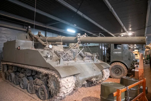 Duxford Engeland Mei 2021 M40 Amerikaanse Zelfrijdende Artillerie Uit Vietnamoorlog — Stockfoto