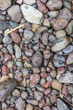 Duvar kağıdı ve zemin için uygun çeşitli şekil ve boyutlarda nehir taşı dokusu