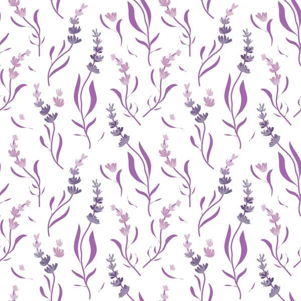 Muster Florale Hexenblumen Von Lavendel Vector — Stockvektor