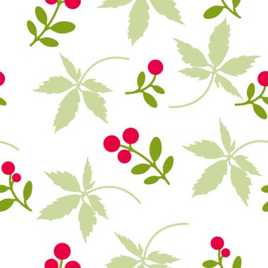 Kırmızı bereli kusursuz desen. Vektör illüstrasyonu  