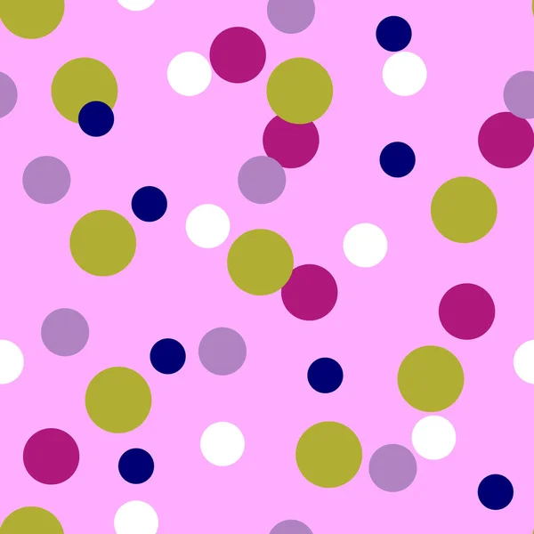 bahar ve yaz pürüzsüz desen, çok renkli polka kumaş, vektör.