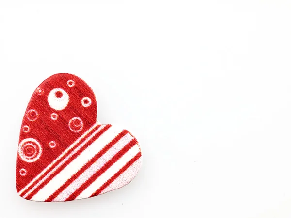 Red heart on a white background. — Stock Photo, Image