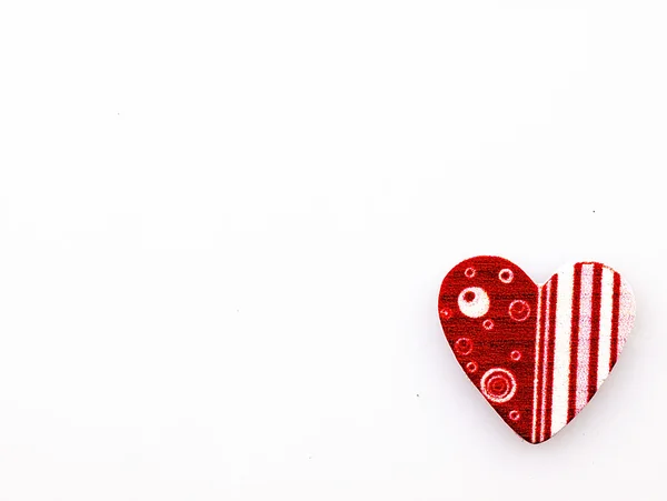 Red heart on a white background. — Stock Photo, Image