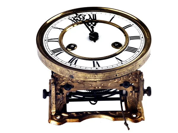 Old clock with roman numerals. — Stock Photo, Image