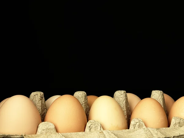 Fresh eggs in the box. — Stock Photo, Image