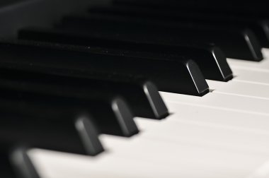 Piyano tuşları. Sahne Alanı'nda müzik aleti.