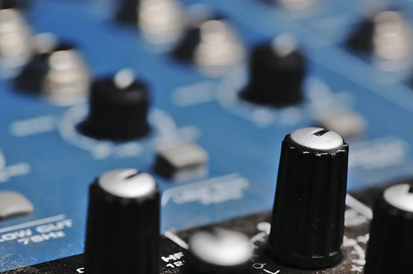 Sound console. Audio mixer. — Stock Photo, Image