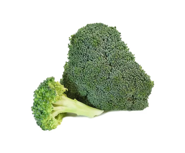 Raw Green Broccoli White Background — Stock Photo, Image