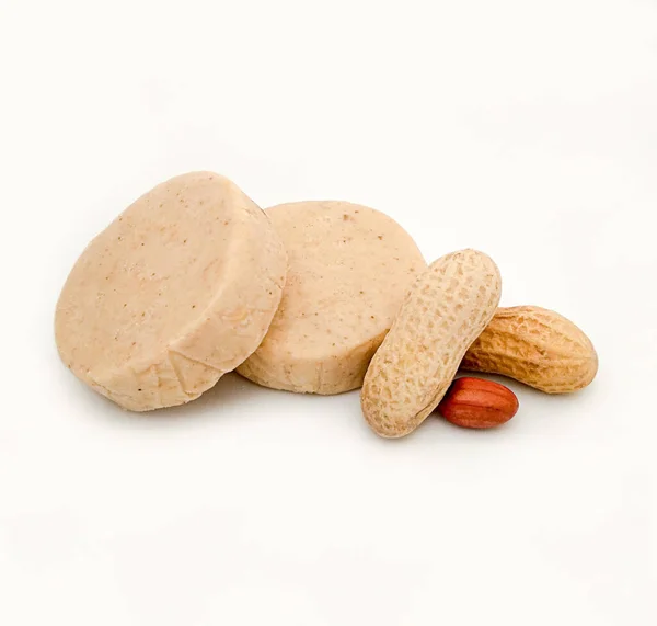 Mexican Peanut Marzipan White Background — Zdjęcie stockowe