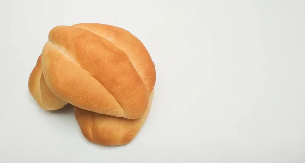 Teleras Bolillo Pan Salado Mexicano Para Hacer Tortas Con Espacio — Foto de Stock