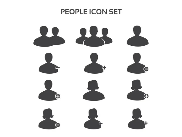 People Icon Set — Stock Vector